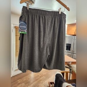 Jockey Sport 8" Athleisure Shorts 4-Way Stretch In Heather Grey Men's Size XL